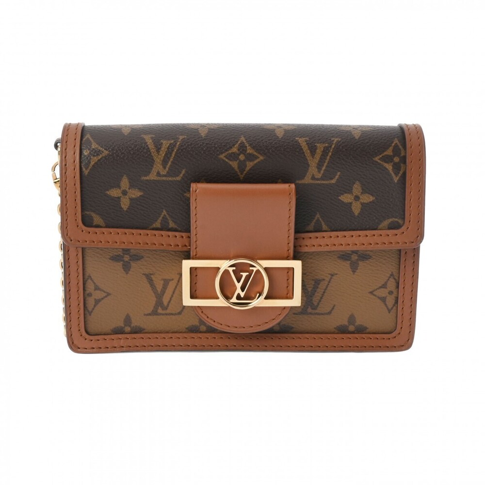 Louis Vuitton Monogram Reverse Portefeuille Wallet Dauphine Brown Shoulder Bag